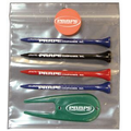 Pro Elite Premium Poly Bag Pack w/ 4 Tees, 1 Quarter Size Marker & 1 Caddy Fixer